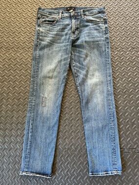 Madewell Men's Slim 34x32 Slim Fit Light-Medium Cotton Blend Denim Jeans